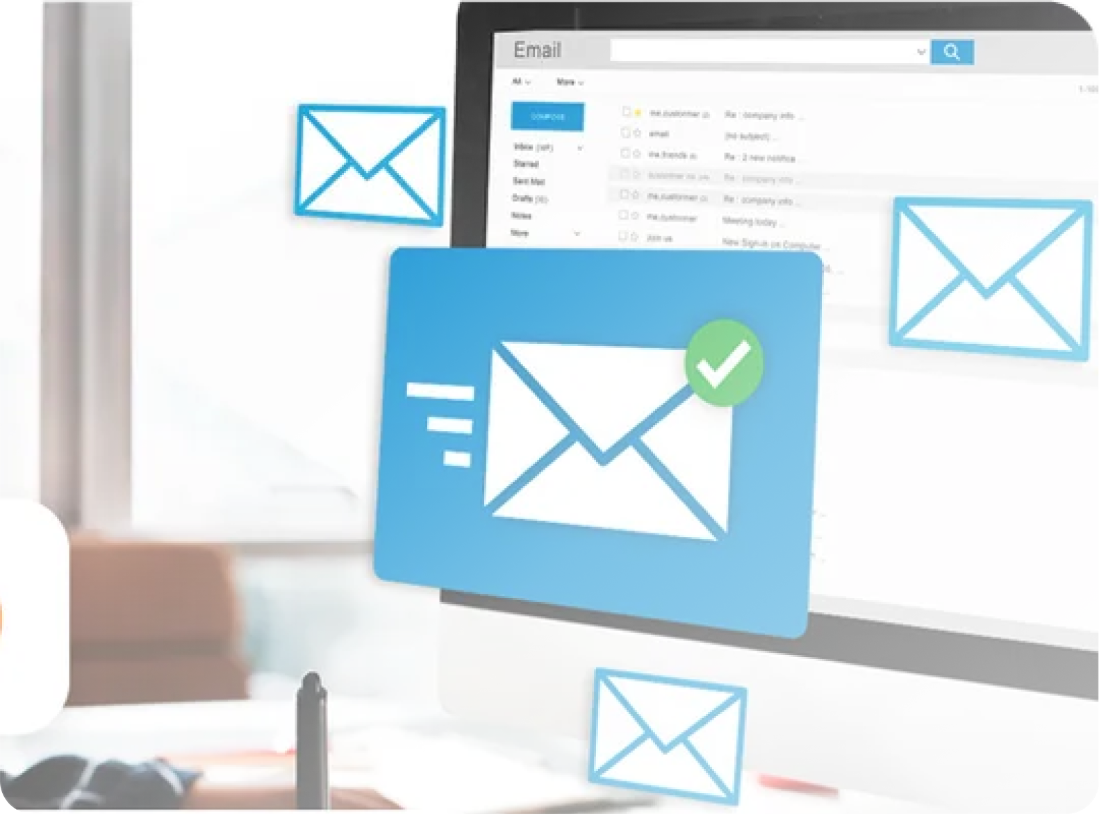 Interfaz de correo corporativo seguro
